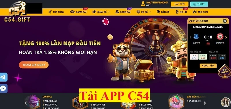 Hướng dẫn chi tiết cách tải app c54 cho anh em tân thủ