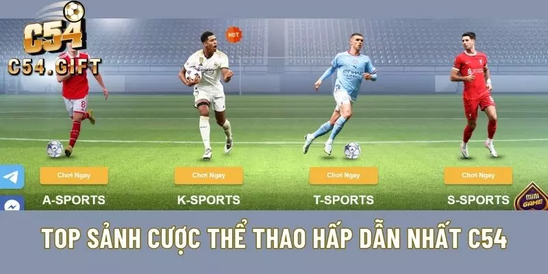 Điểm qua những sảnh cá cược thể thao siêu hot tại C54