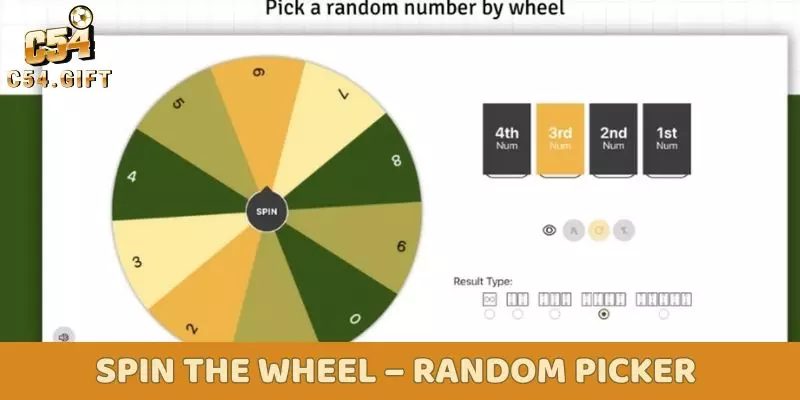 App Quay Số C54 - Các App Tạo Vòng Quay May Mắn Hot Nhất 4 Spin The Wheel – Random Picker