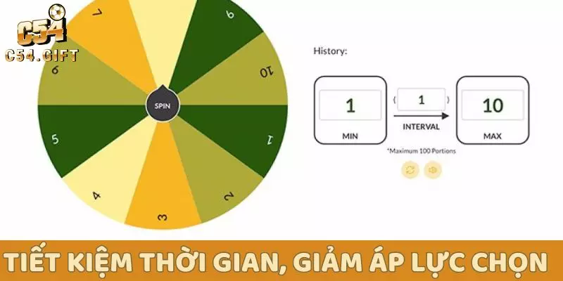 App Quay Số C54 - Các App Tạo Vòng Quay May Mắn Hot Nhất 2 Tiết kiệm thời gian, giảm áp lực chọn số